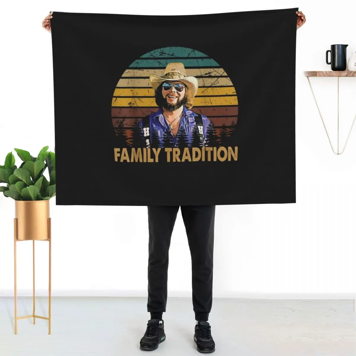 

Vintage Hank Arts Williams Country Music Outfits Family Traditions Throw Blanket Year Round Soft Comfortable Blanket for Home