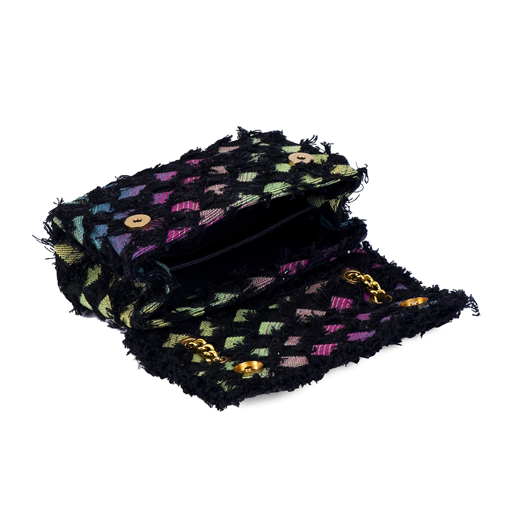 New Arrival Colorful Denim Handbag Jean Lady Casual Bag Classic Black Cross Body Bag