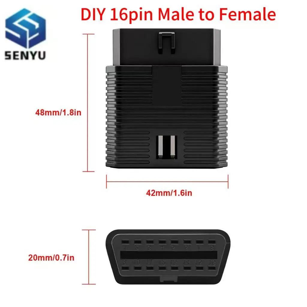 OBD Diagnostic Vehicle Interface OBD2 Universal Extension Connector DIY 16pin Male to Female Car Diagnostic Auto Tool OBD 2 Port