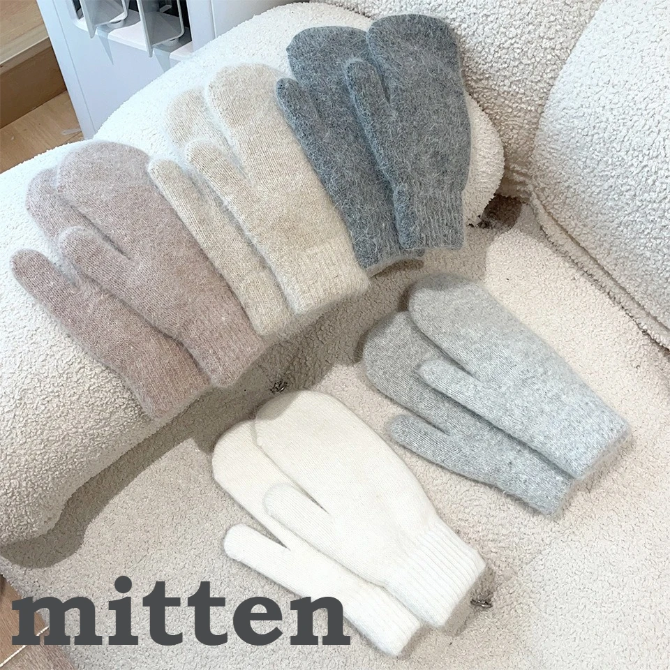 Finger Gloves for Autumn and Winter, Cold and Warm Gloves, Comfortable Double-layer Thick Women's Finger Windproof Gloves
