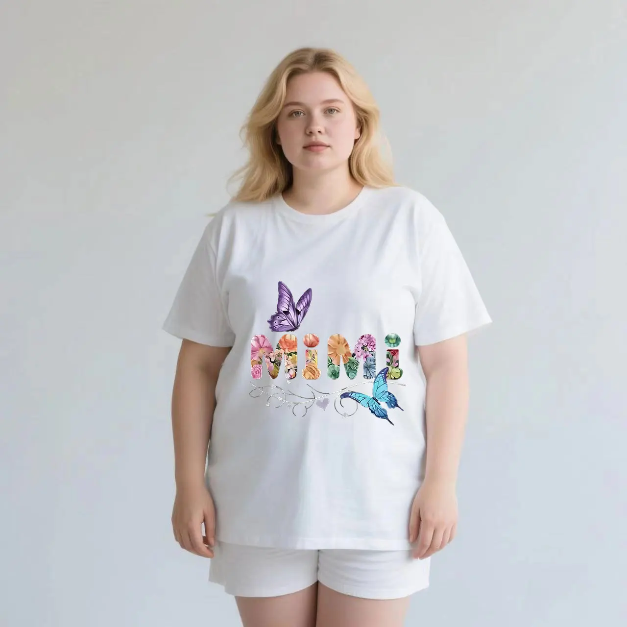 

High end commuting top plus size Ladies' casual short sleeved T-shirt white