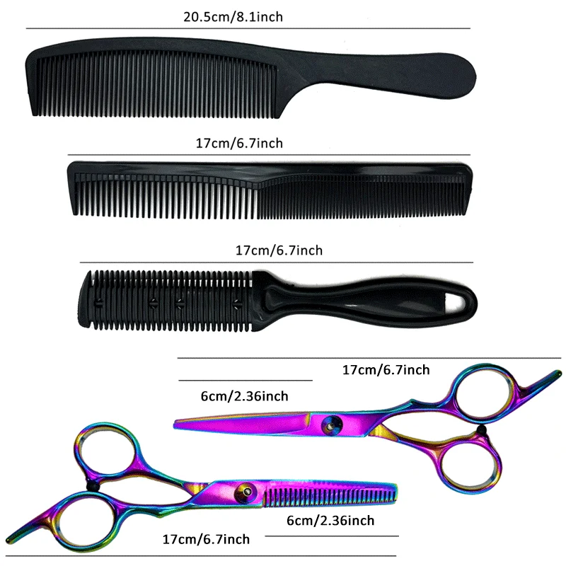 Hairdressing Scissors Set, Professional Hair Cutting Scissors Thinning Shears, Hair Cutting Styling Accessories Tools Kit