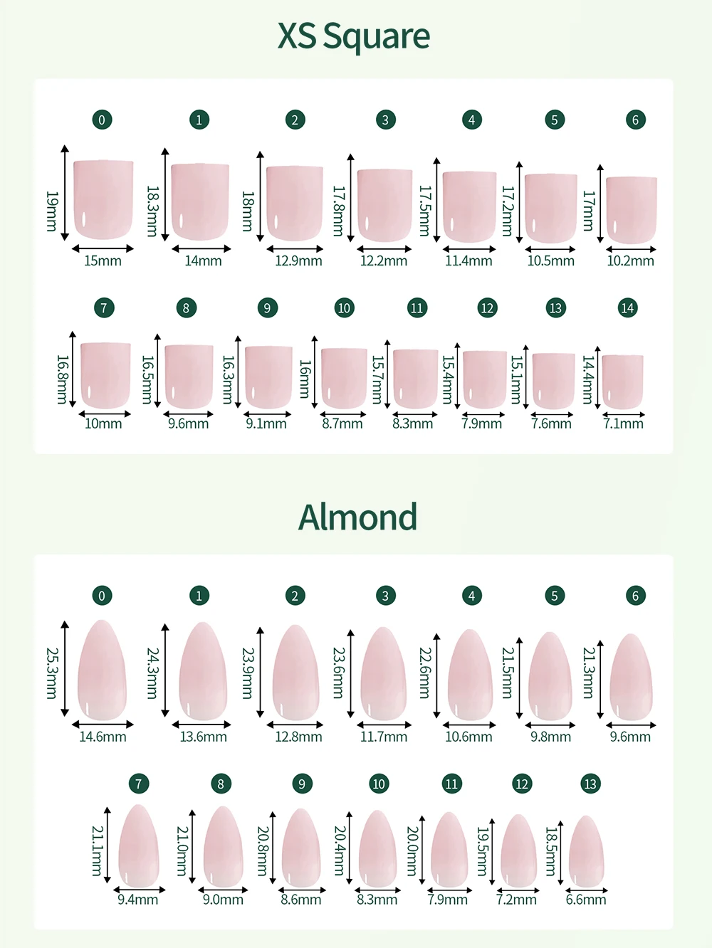 NAILPOP Nagelset zum Aufdrücken, 5-Farben-Mix, tragbare künstliche Nägel, 140–150 Stück, Mandel-Sarg, quadratisch, ovale Formen, langlebiges Design – Detail 11