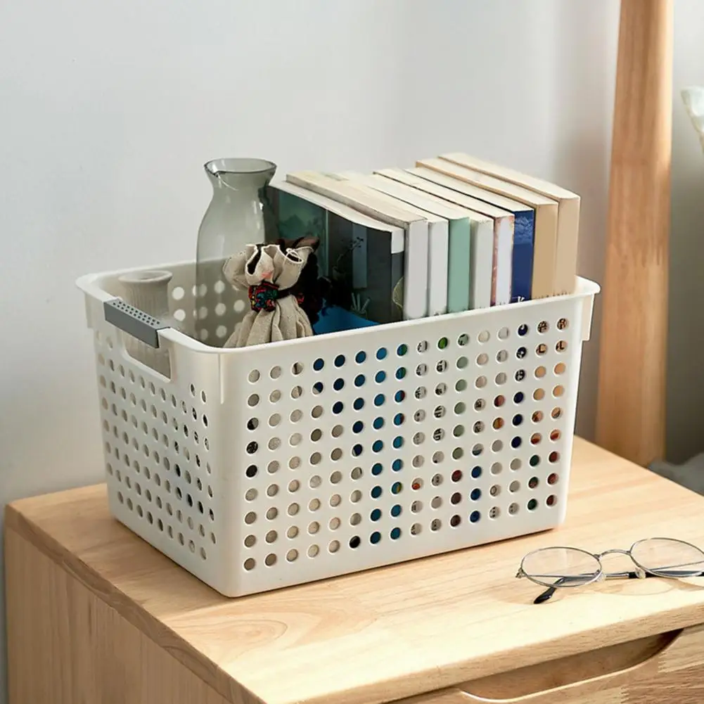 Storage Basket Versatile Hollow Design Storage Box Space-saving Organizer for Clothes Toys Food Ventilated Storage Basket