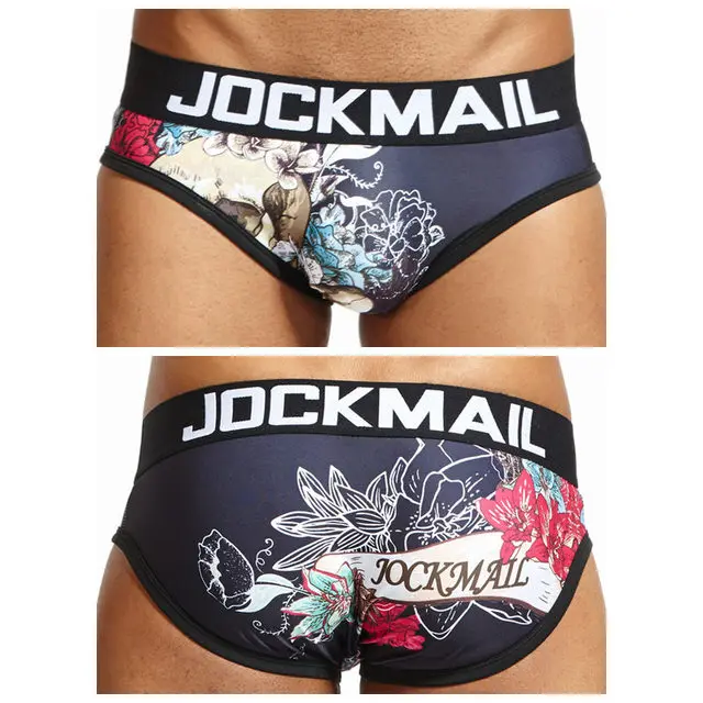 JOCKMAIL printing Men Underwear Sexy Men Briefs Breathable Mens Slip Cueca Male Panties Underpants Briefs Gay Underwear