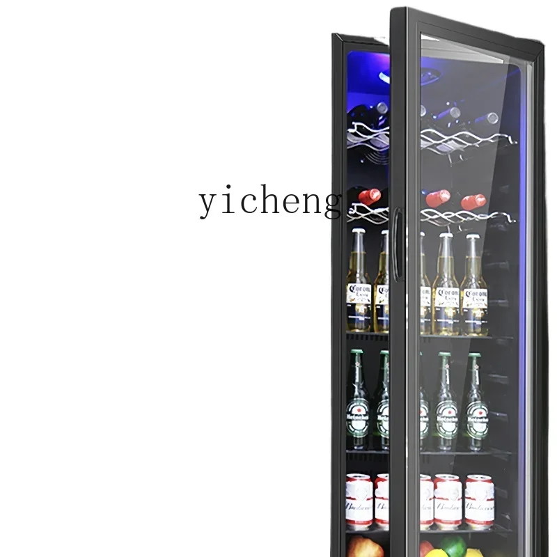 Wine Cabinet Refrigerated Single Door Transparent Glass Door Household Beverage Preservation Refrigerator