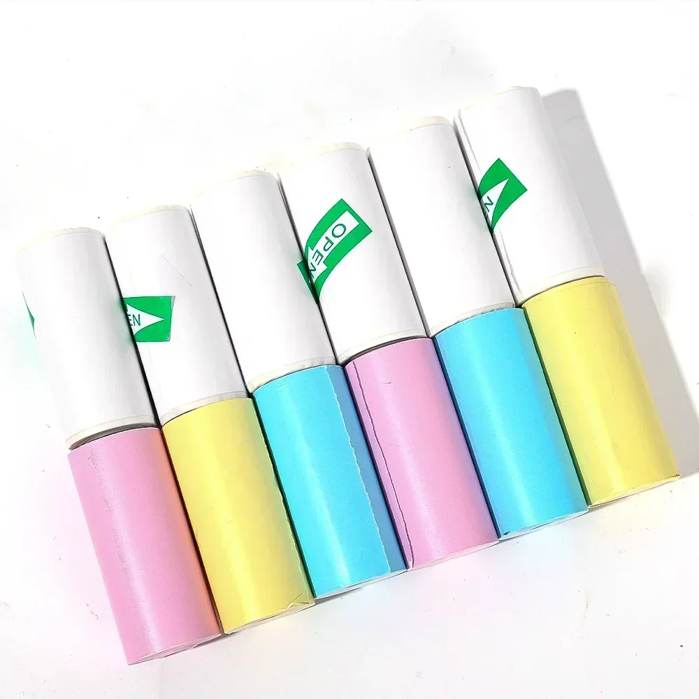 58mm Mini Photo Printer Paper Rolls Adhesive Thermal Paper 57x25MM DIY Sticker Label Receipt Bill For Mini Pocket Mobile Printer