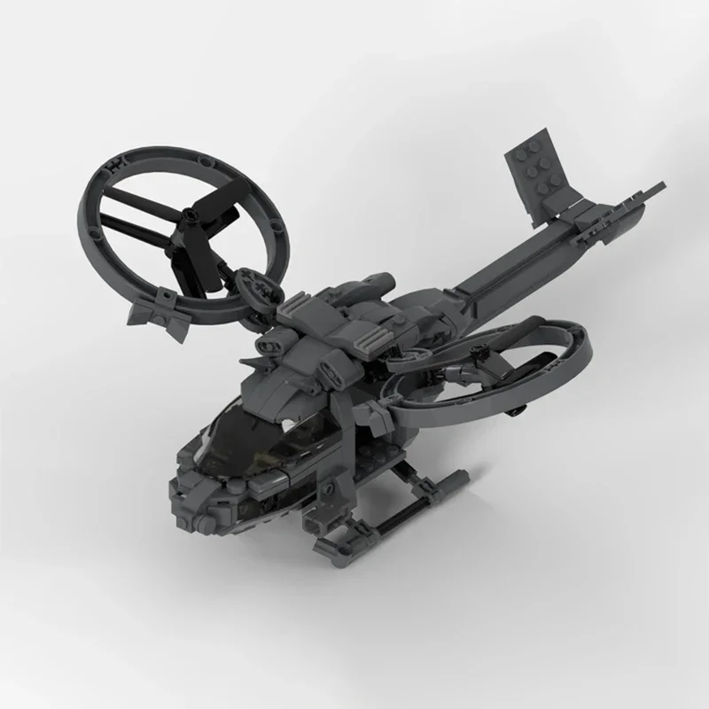 เครื่องบินทหารรุ่น MOC อาคารอิฐดัดแปลงเฮลิคอปเตอร์ Modular เทคโนโลยีของขวัญของเล่นเด็กชุดวันหยุดประกอบ