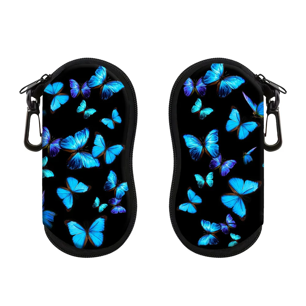 Glasses Storage Box Portable Butterfly Glasses Case Eyewear Pouch Colorful Reading Glasses Protector For Travel Unisex Use Gift