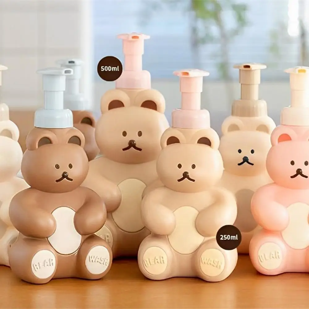 Foam Soap Dispenser Foams Quickly Soap Dispenser Four Colors Cartoon Bear Portable Soap Bottle Make Foam Containers Rich Foam