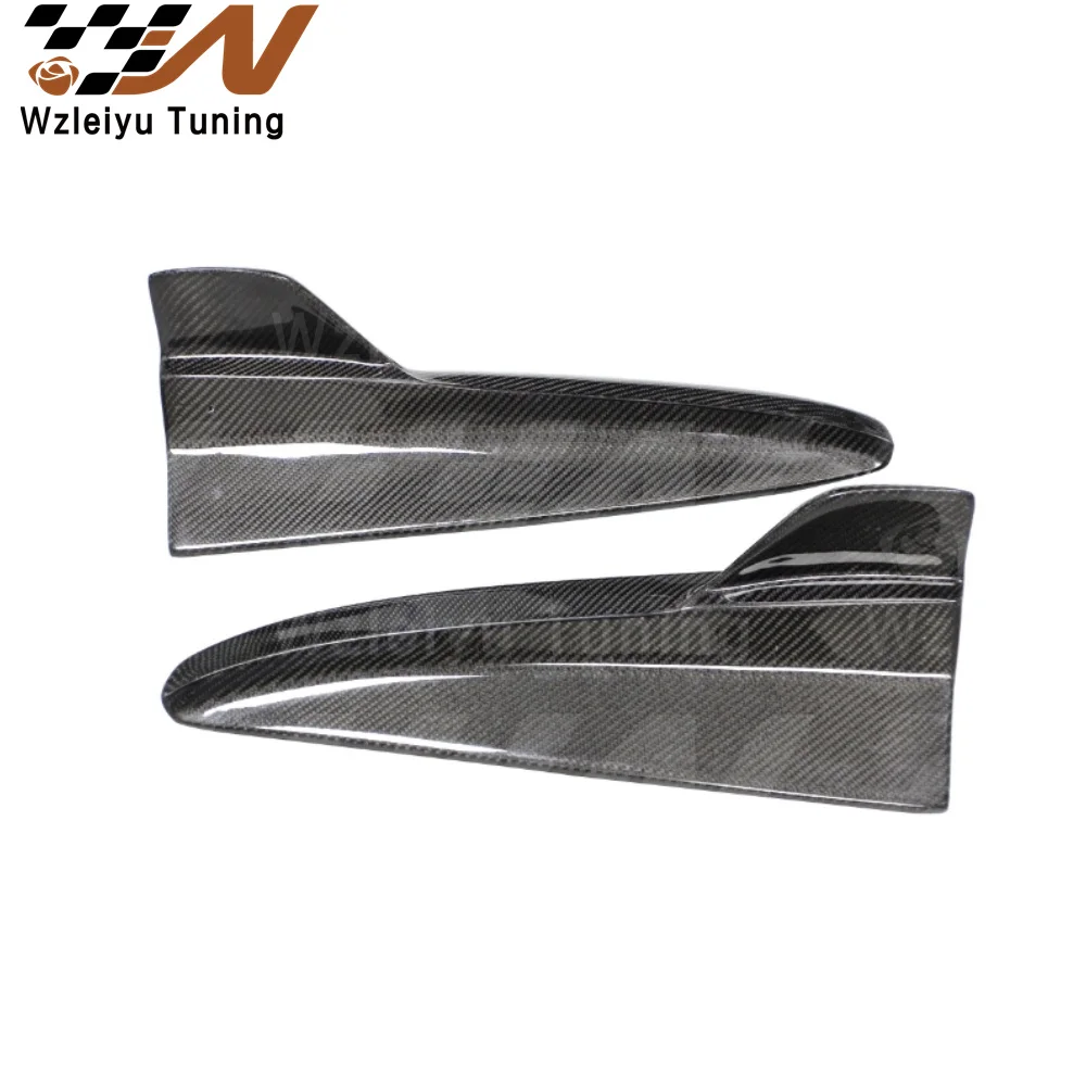 FD Style Real Carbon Fiber Rear Bumper Canards Fit For Benz W205 C63 Coupe Sedan 15-23 High Quality Fitment