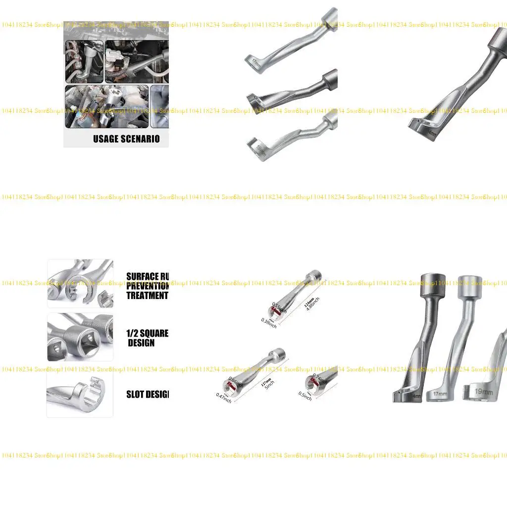 

P9FB 14mm/17mm/19mm Car Fuels Line Spanner Wrench Suitable for Easy Injector Maintenance Steel Comfortable Grip Easy Handling