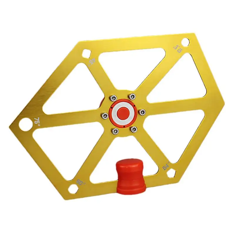 Angle Measuring Gauge Aluminum Alloy Hexagon Adjustment Ruler High Accuracy Measuring Tool Angle Adjustment Tool Woodworking