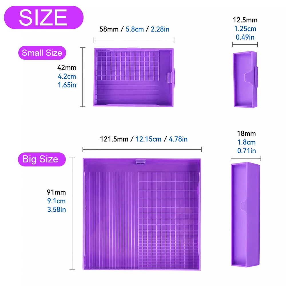 5 in 1 Diamond Painting Tray with Lid, Diamond Painting Tools,Diamond Art Bead Sorting Trays, Diamond Art Accessories