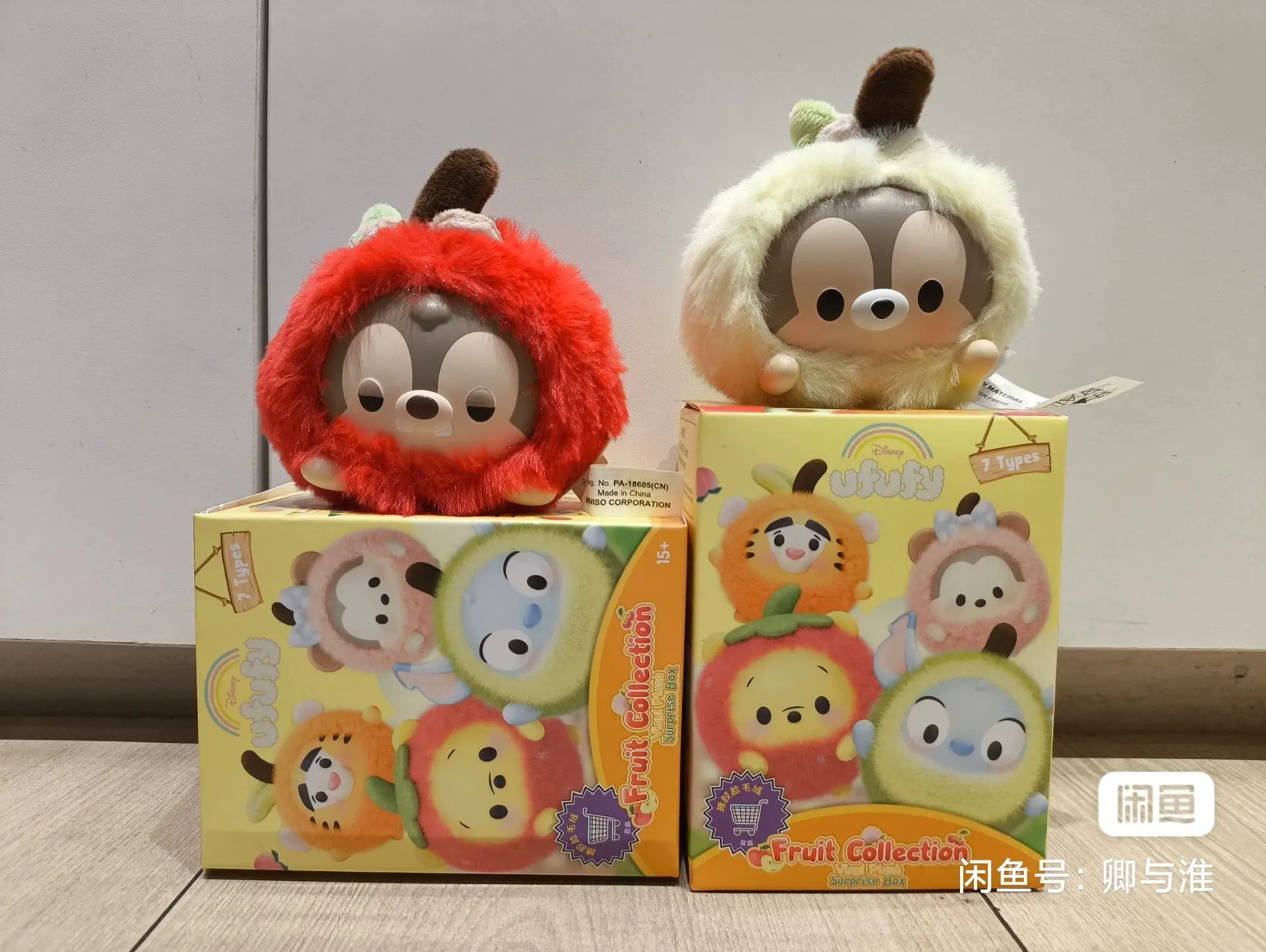 Miniso Disney Ufufy Fruit Collection Vinyl Plush Surprise Box Garage Kit Pendant Ornament Trendy Blind Box Toy for Girls