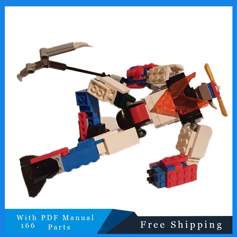 166 PCS MOC Creative Cool Statues Modular Building Blocks Model For Children Education DIY Assembly Display Toys Birthday Gifts