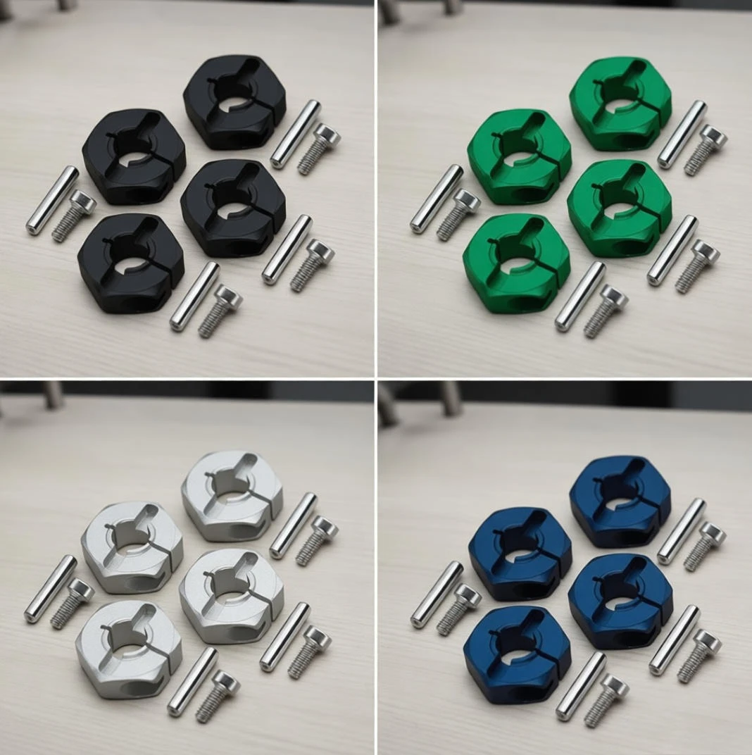 GPM Aluminum Alloy Anti-Loosening Coupler #TT010 Hex 12mm, 6mm Thickness, 2mm Pin, 2mm Inner Hole, 5mm for Mini Rally Slash**