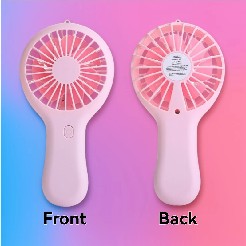 New model Mini Portable Creative USB charging Fan compact Handheld portable fan Gift Student home work Travel pocket desk fan image 3