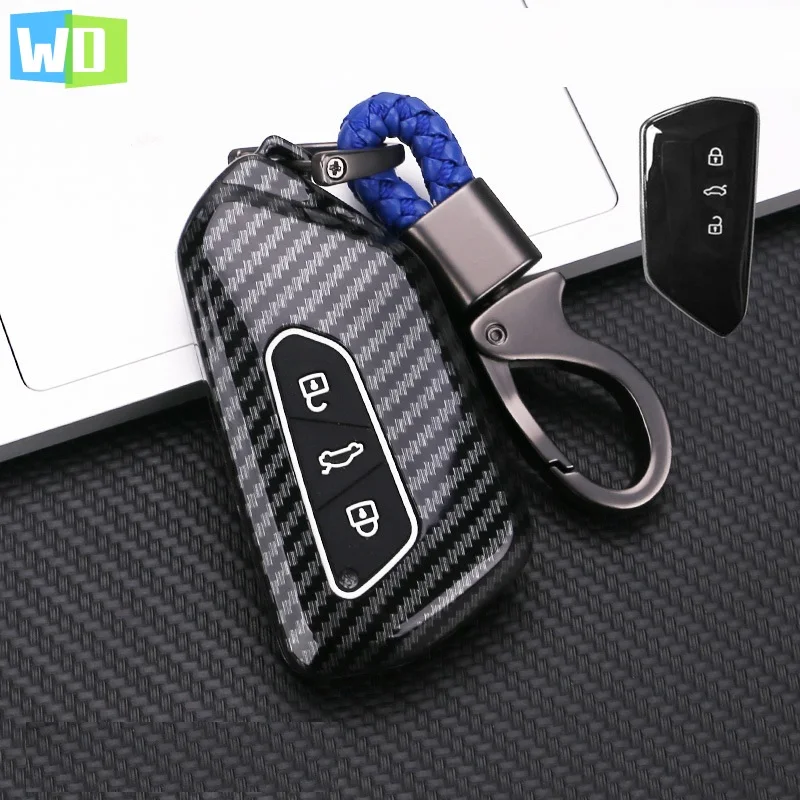 

Carbon Fiber ABS Shell Car Remote Key Fob Cover Case For Volkswagen VW Golf 8 MK8 For Skoda Octavia