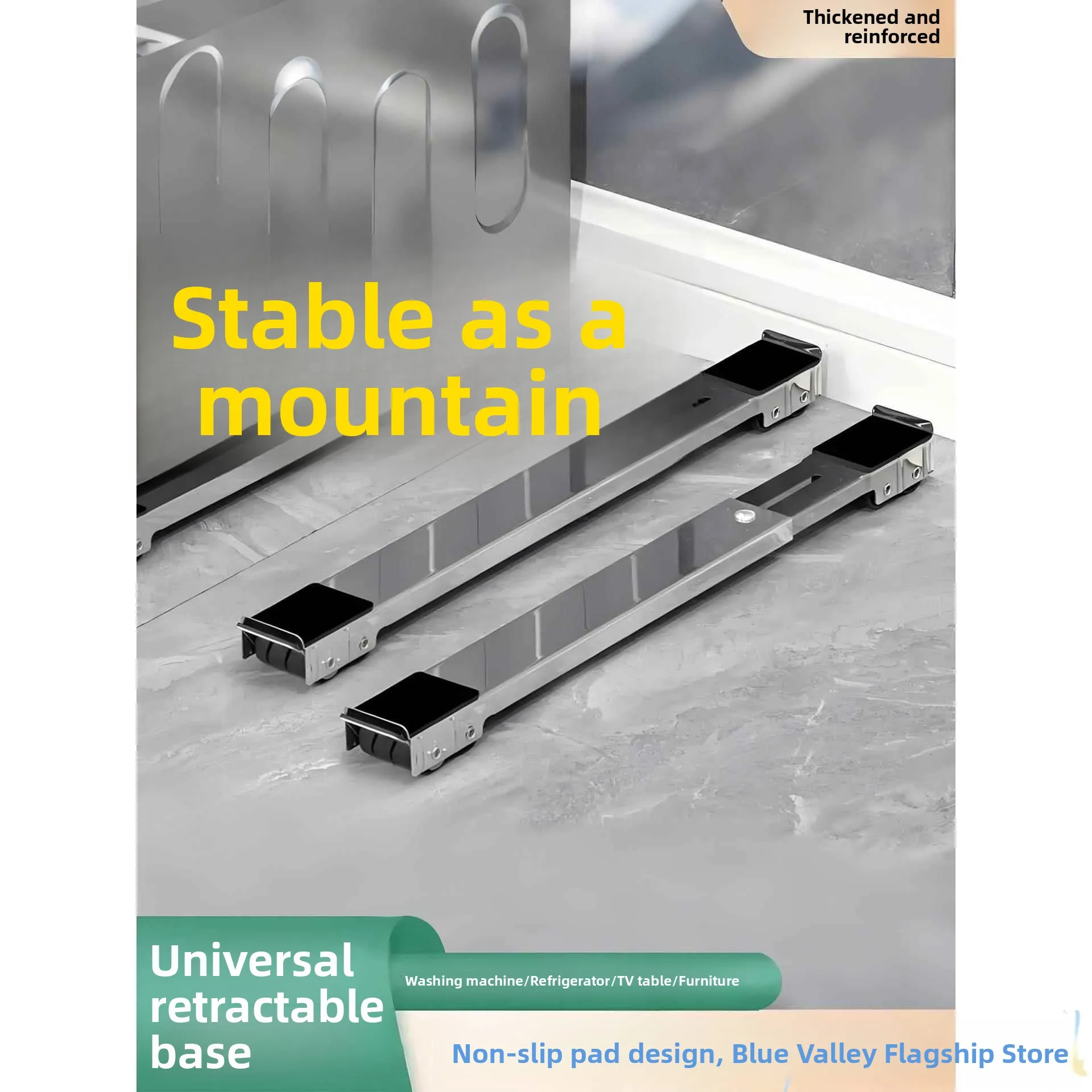 

Auatic Waing hine o Absorption Wheels Refrigerator Moving Caster Legs Pad Anti Slip Bot Foot Mat Home Organizer