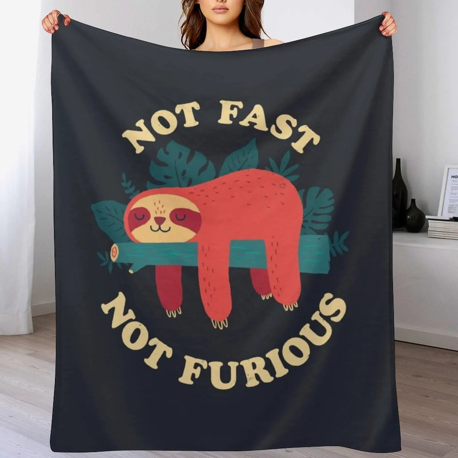 Not Fast, Not Furious Throw Blanket Cute Luxury Designer Blankets