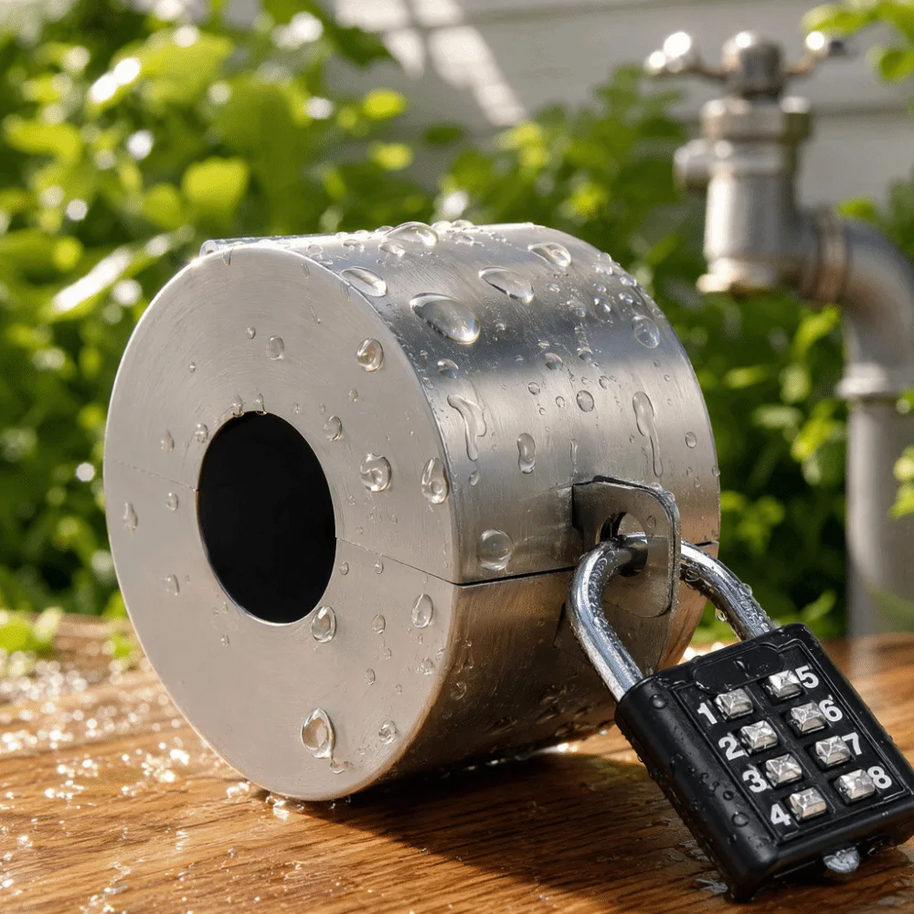 Stainless Steel Faucet Lock System Anti-Theft Design Password Lock Faucet Protective Cover Stop Unauthorized Water Use