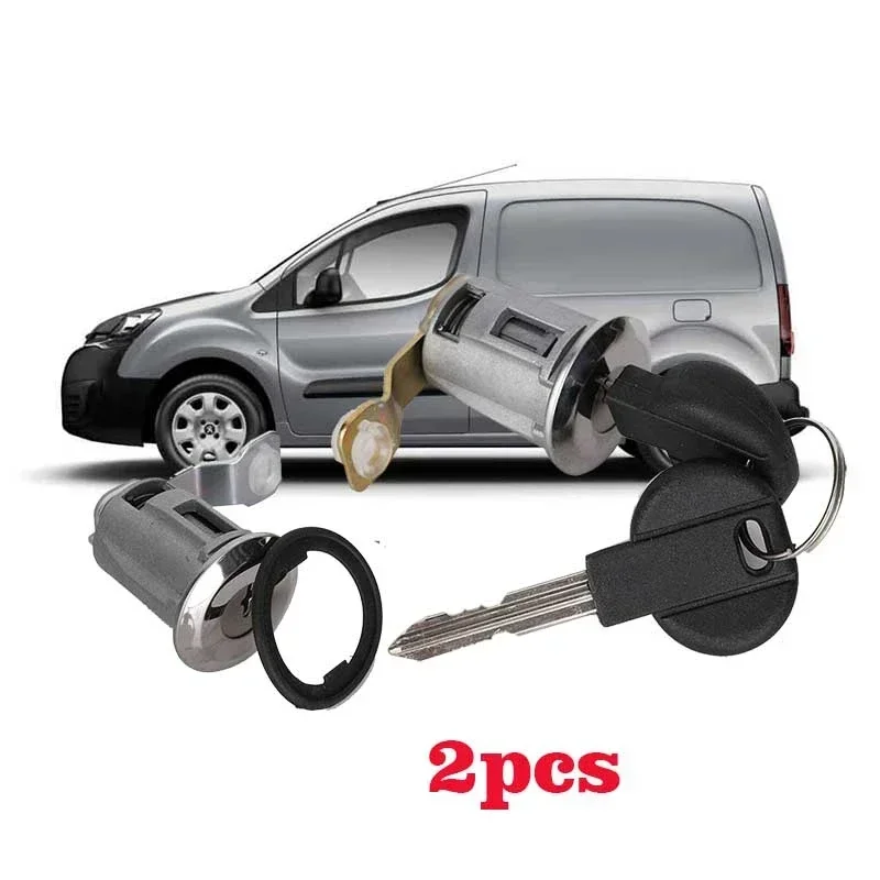 Cilindro de cerradura de puerta izquierda y derecha con 2 llaves, 9170G3 252522, para Peugeot, Partner, Citroen, Berlingo, Xsaraght