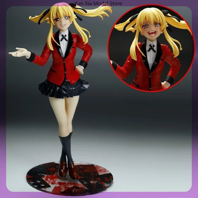 20cm Kakegurui Saotome Meari Standing Position Anime Girl Figure Model Statue Boys Collection Desktop Decoration Ornament Toys