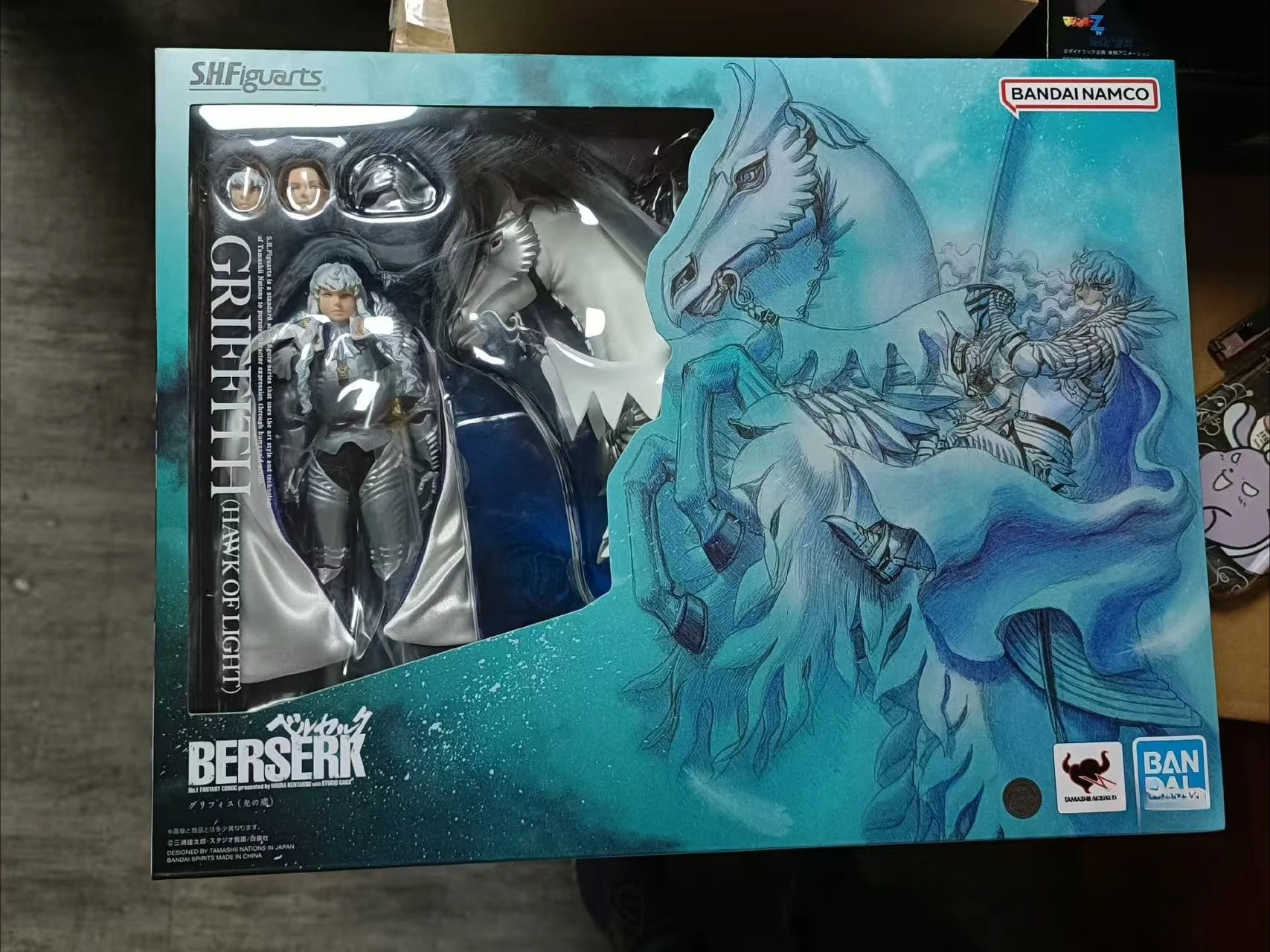 Sh Figuarts Griffith SHF Hawk of Light Anime Modell Spielzeug für Jungen Geschenke Originalverpackung