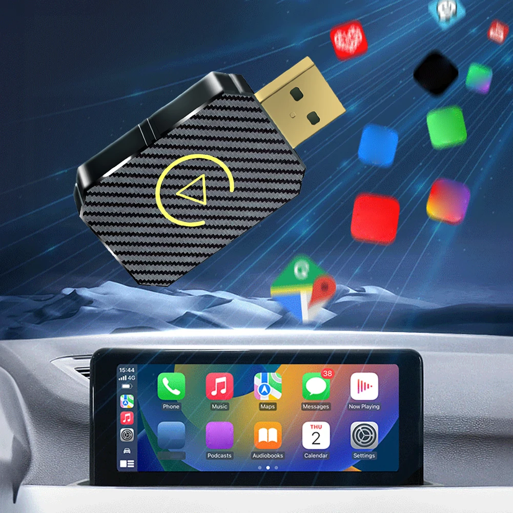 

Беспроводной адаптер для CarPlay и Android Auto, Bluetooth 5.0, Wi-Fi, для штатных проводных систем CarPlay и Android Auto в автомобилях