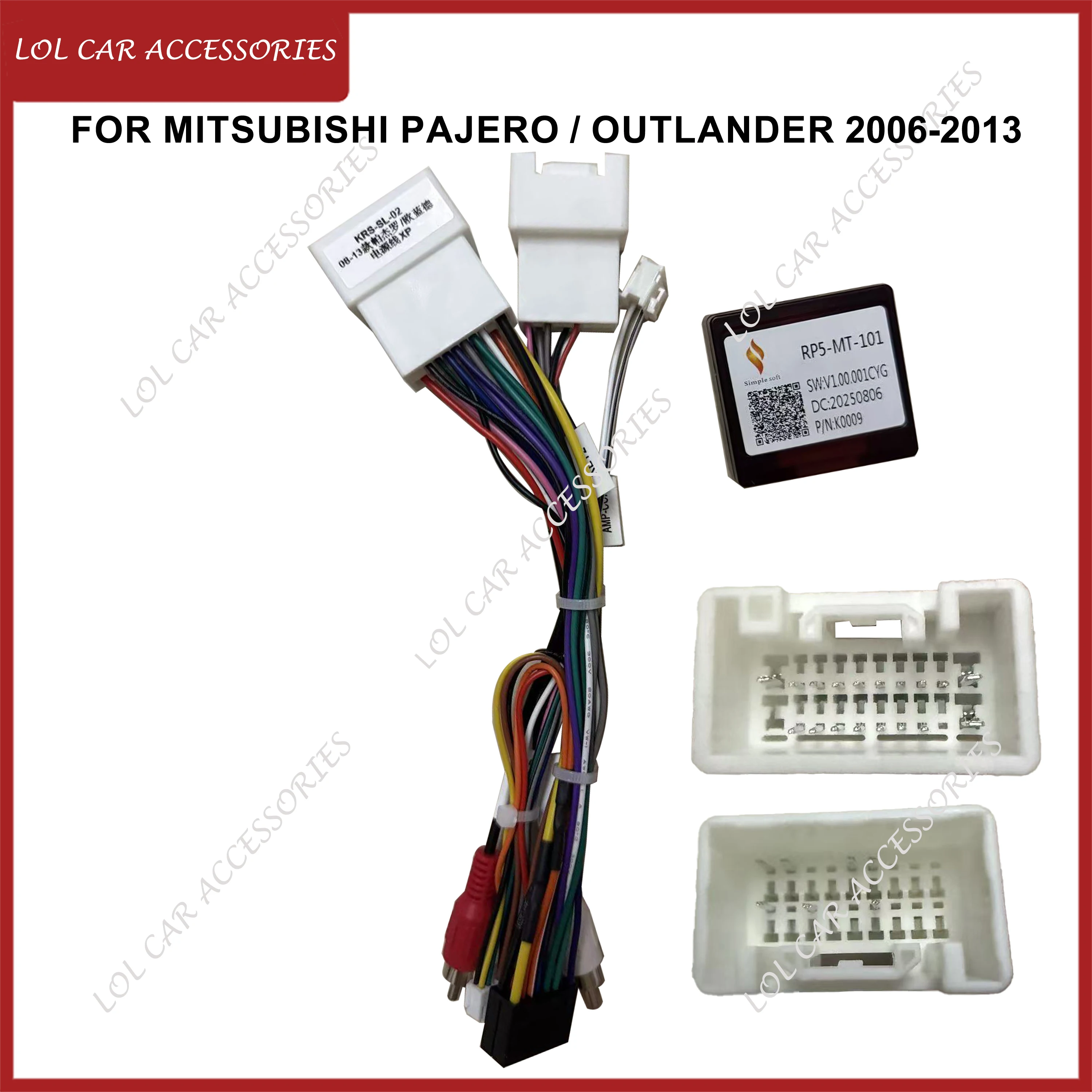 

Для Mitsubishi Pajero/Outlander 2006-2013 Автомобильный радиоприемник GPS MP5 плеер Android Кабель питания Canbus Box Панель Рамка Жгут проводов