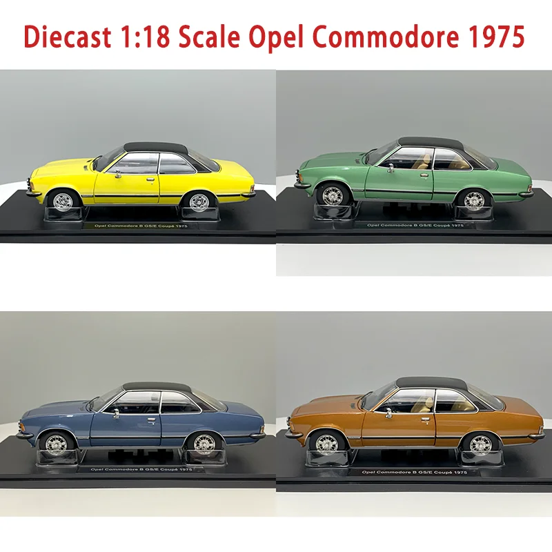 Diecast 1:18 Scale Opel Commodore 1975 Alloy Simulation Car Model Adult Classic Collection Decoration Gift Static Display