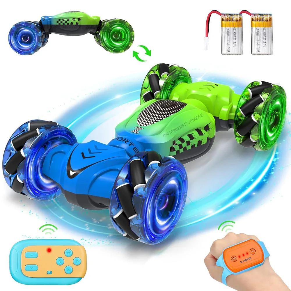 

Pristar RC Car Toy 360° Rotation Drift Stunt Car 4WD 2.4 GHz Remote Controlled Car Mini Drift Car with Lights Gift for Boy Girl