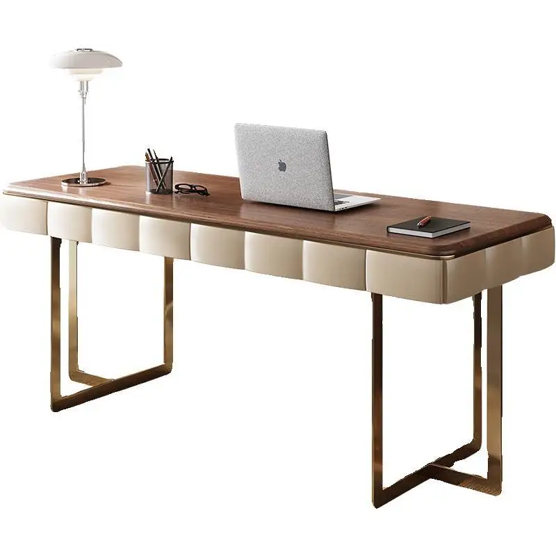 

Минималистичный стол из цельного дерева, простой современный легкий роскошный высококачественный встроенный рабочий стол для хранения вещей