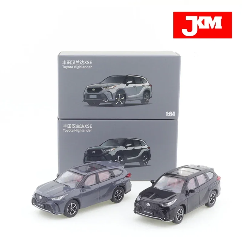 JKM 1/64 Toyota Highlander XSE American Sports Sedan SUV Car Alloy Vehicle Diecast Metal Model Kids Xmas Gift Toys for Boys