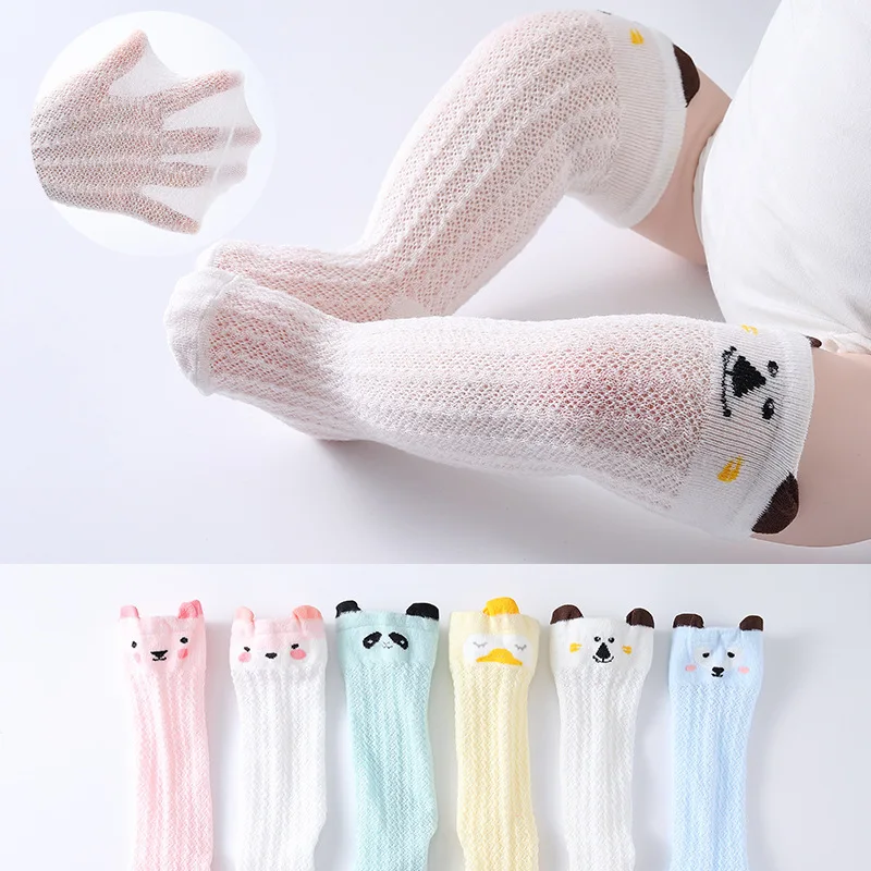 

Baby socks summer thin long tube mosquito socks female cotton cute newborn male tall tube baby socks spring summer