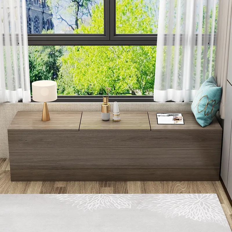 Solid wood bay window cabinet floor-to-ceiling storage household seated tatami bedroom storage floor cabinet