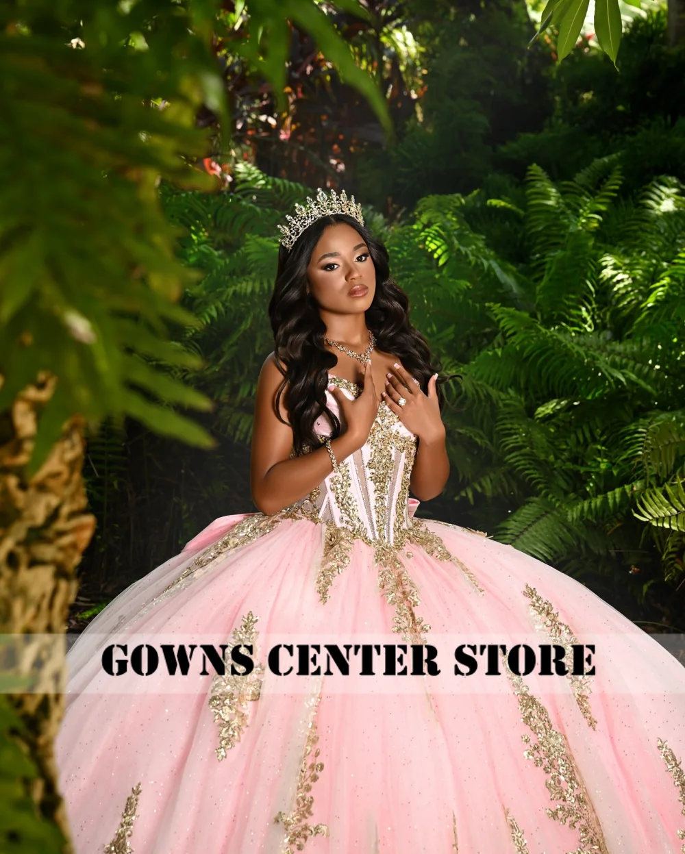 

Princess Pearls Pink Ball Gown Quinceanera Dresses 15 Ans Illusion Lacing up Beaded Lace Appliques Vestidos De Customized