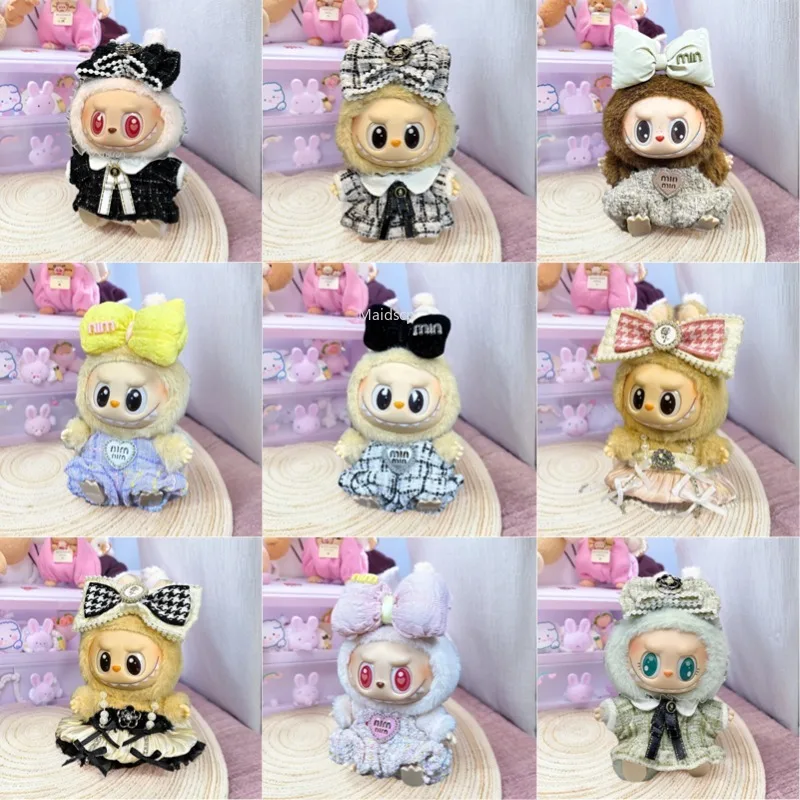 

Mini Doll'S Clothes Accessories for 15cm Labubu Skirt Suit Accessories Gift （no Doll）