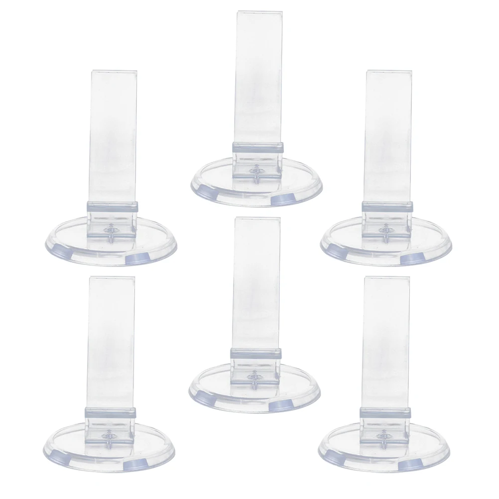 6pcs Acrylic Shoe Display Stand Clear Round Base High Heel Organizer Storage Support For Home Retail Store Use Freestanding