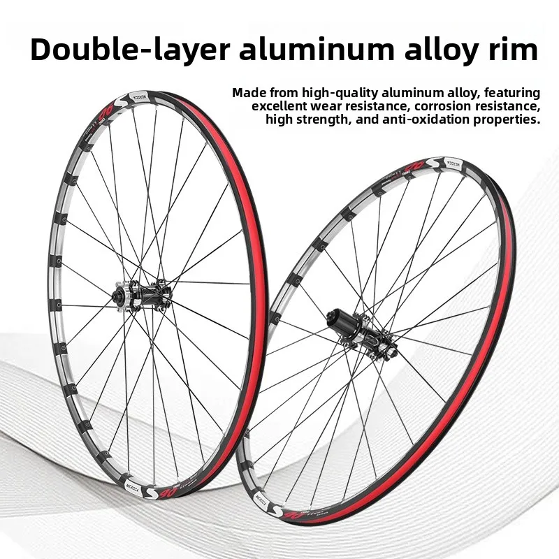 

MEROCA Mountain Bike Wheel Set Qui Release Straight Pull Six-Pin Disc Brake 2627529 Flat Bar Hub Bicycle Riding Equipment A...