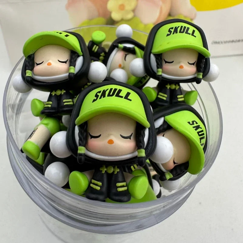 Genuine Pop Bean SKULLPANDA Series Beijing Limit Mini Doll Kawaii Anime Figure Ornament Desktop Girls Birthday Gift Collection