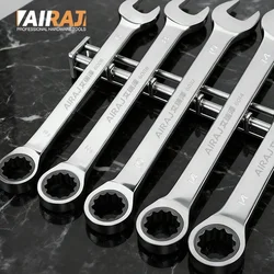 AIRAJ 6-11 mm Strengthen Ratchet Wrench Car Repair Hardware Tools High Quality Universal Spanner for Narrow Spaces Hand Tools