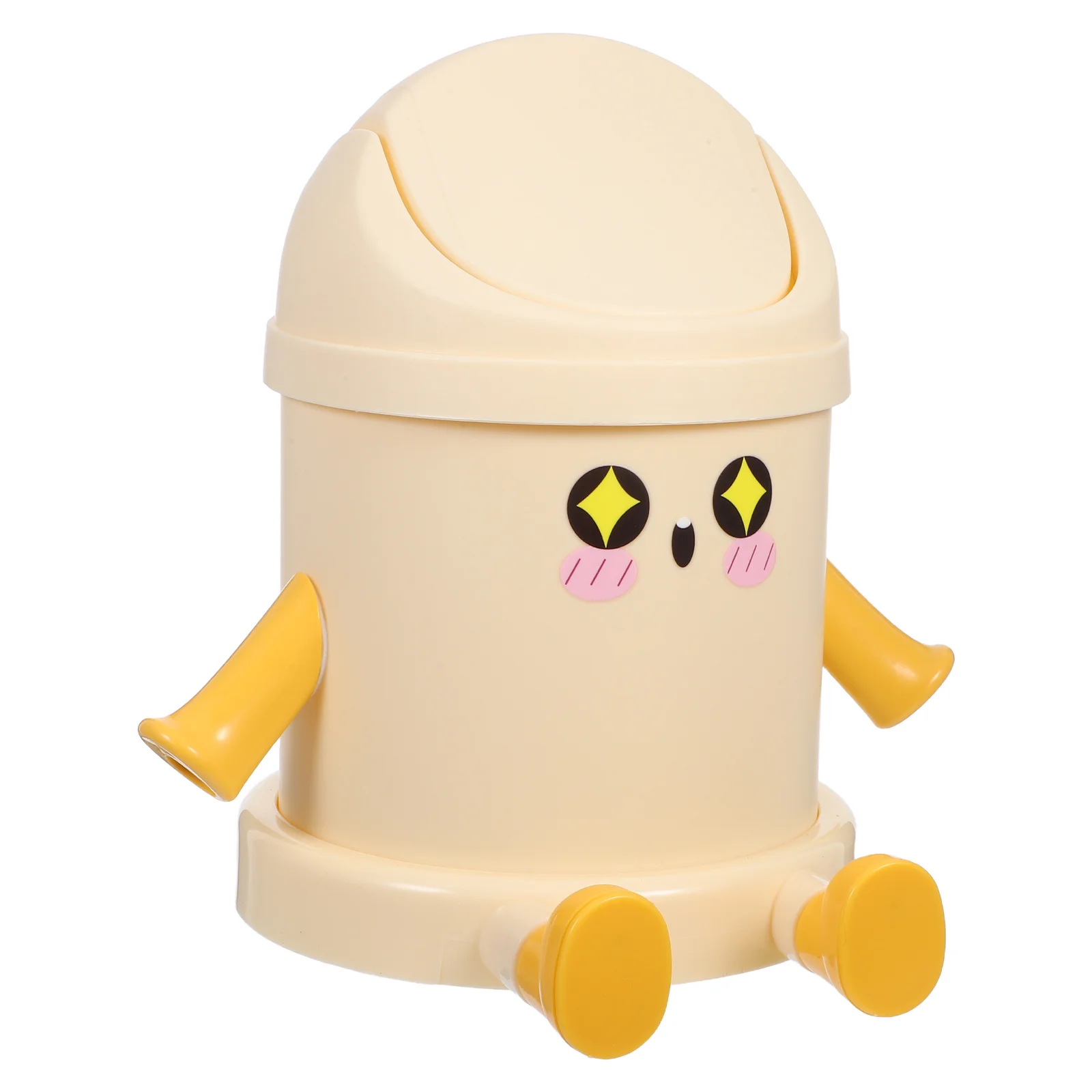 

Desktop Garbage Holder Household Tabletop Small Trash Can Cute Mini Dining Wastebasket