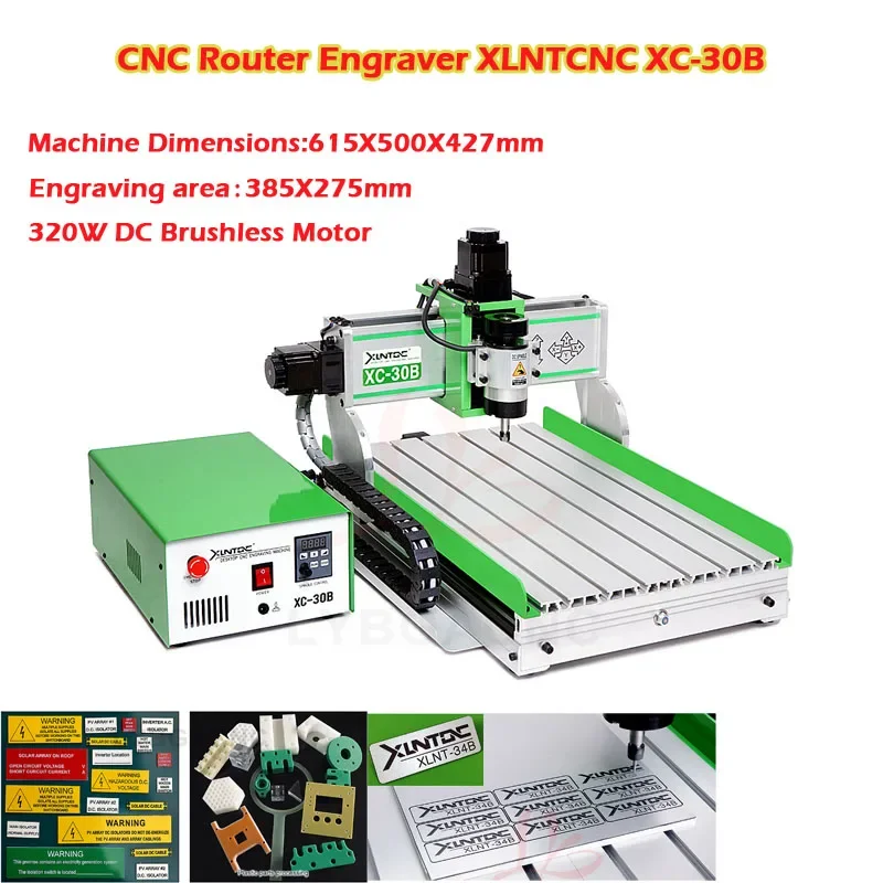 

MINI XLNTCNC XC-30B CNC Router 3axis 4axis 320W DC Brushless Motor 385X275mm Engraver Drilling and Milling Machine