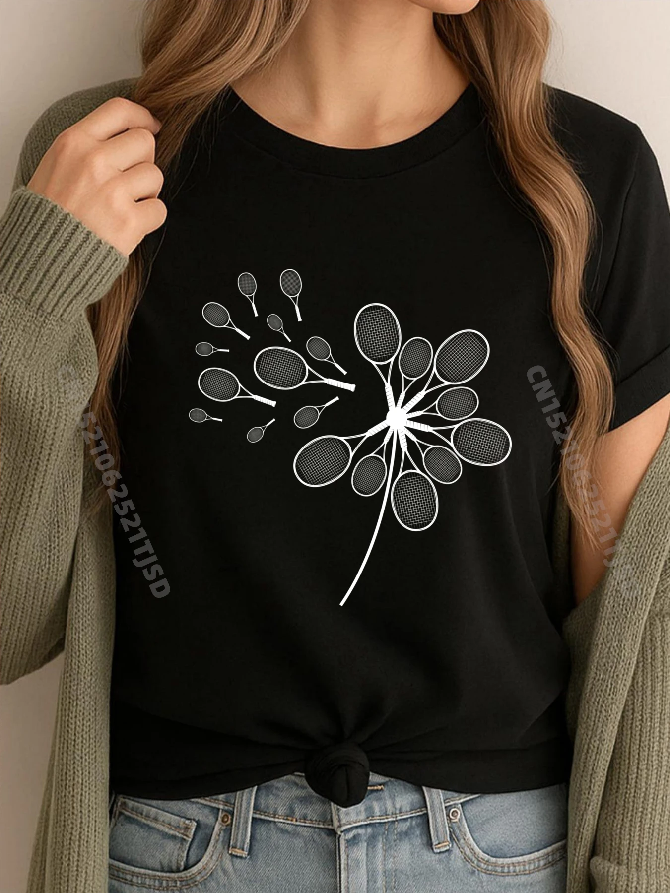 

Теннисная ракетка с одуванчиком для теннисиста, бесплатная доставка, студенческие футболки с рисунком, потертая футболка