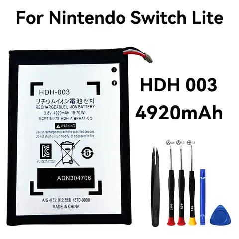 1-2Pcs 4920mah HDH-003 HDH 003 리튬 이온 배터리(Nintendo Switch Lite용 도구 포함) HDH-001 HDH-003 HDH-A-BPHAT-C0 1/CP7/54/73