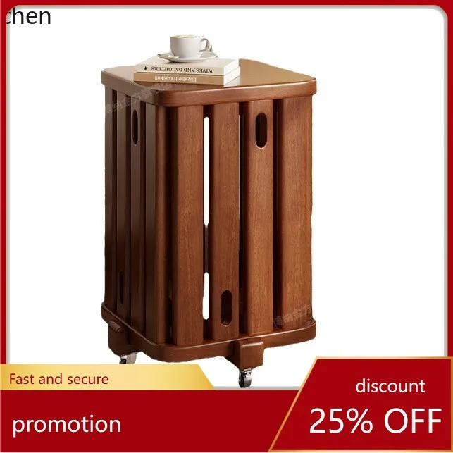 

YFY Solid Wood Square Movable Stacking Living Room Sofa Side Table Sturdy Durable Creative Low