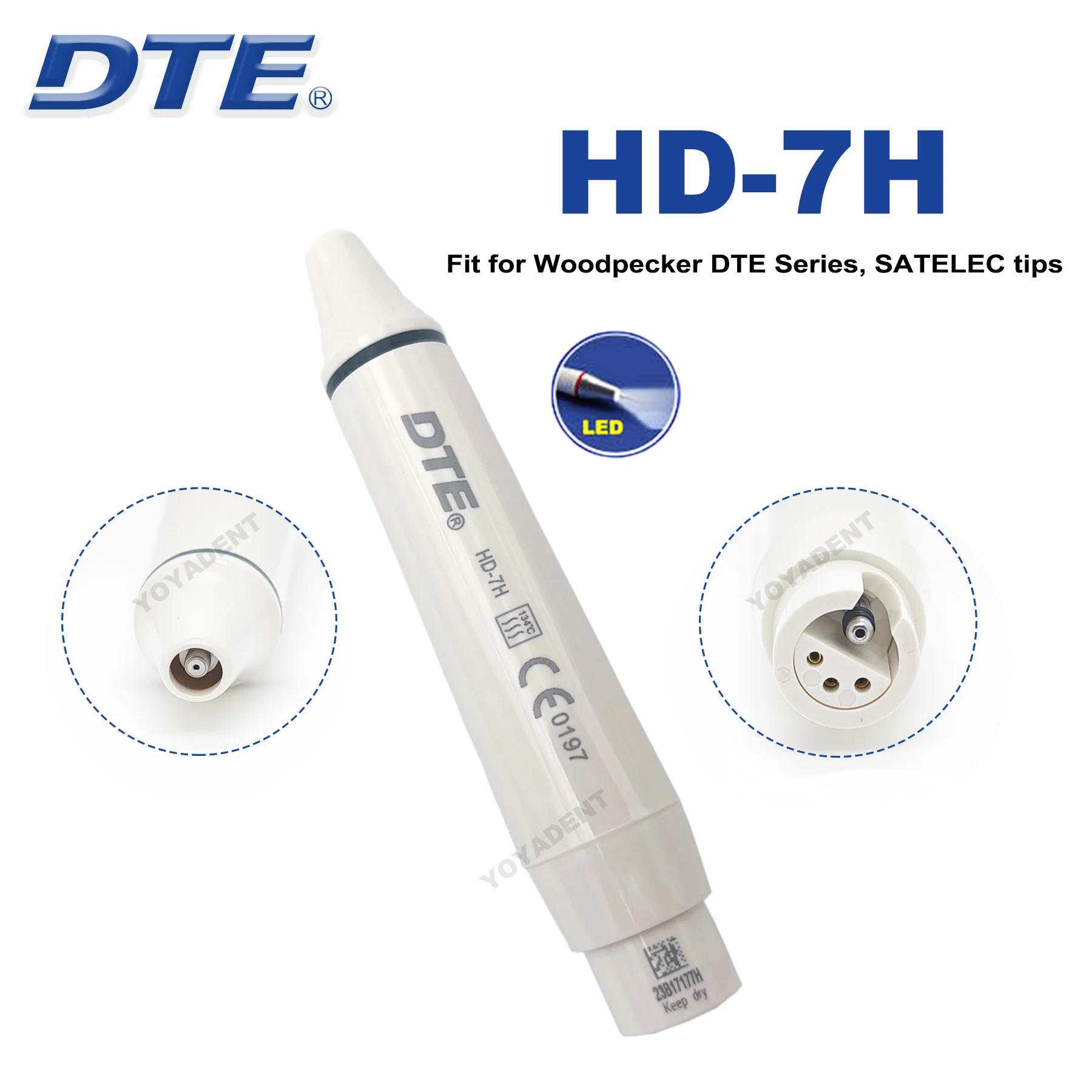 

Original Woodpecker DTE Dental Ultrasonic Scaler Handpiece HD-7H Fit NSK SATELEC ACTEON Dentistry Accessories