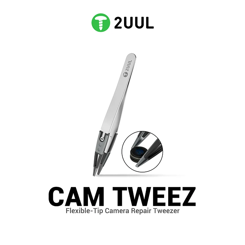 2UUL TW41 CAM TWEEZR Flexible-Tip Camera Repair Tweezer Precision Tool for Mobile Phone Lens Module Removal Repair
